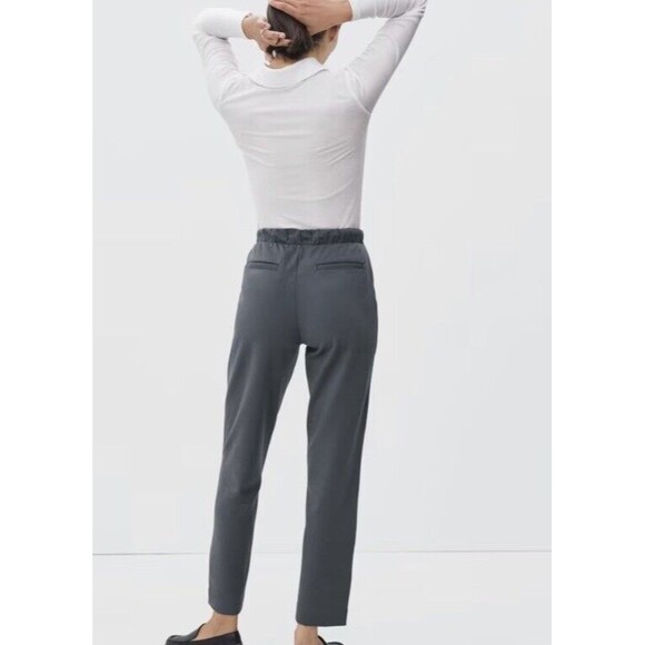 Everlane The Dream Pant  Pull On Front Seam Gray Heathered Charcoal Size XS NWT - Picture 5 of 12